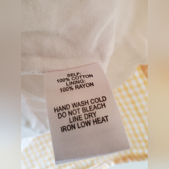 Lulus Yellow and White Gingham Mini Dress XSmall - Picture 8 of 8